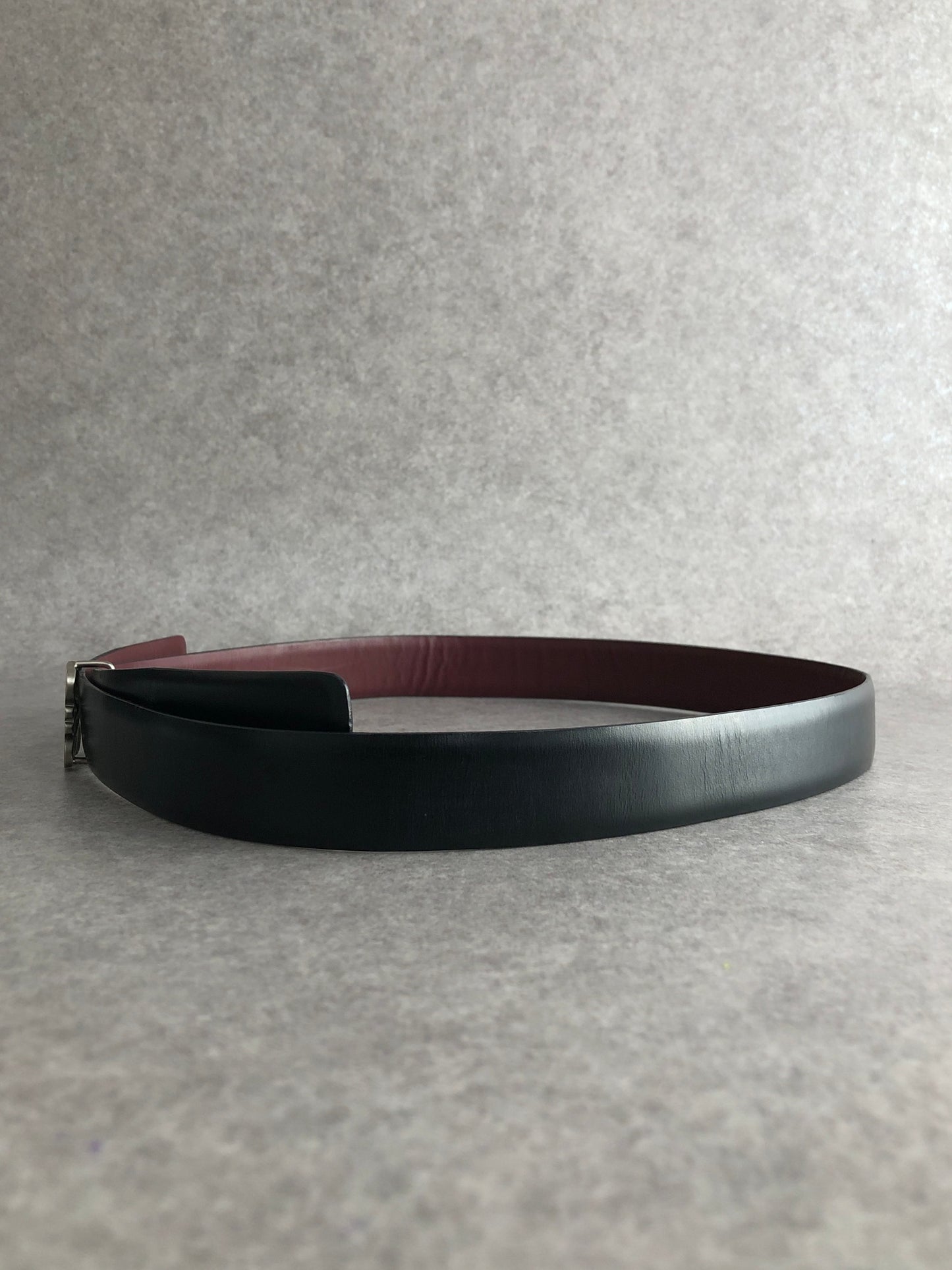 LOEWE Anagram Belt Black×Burgundy Vintage nfn2n8