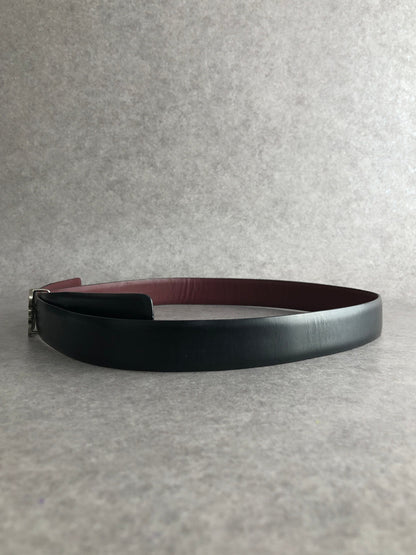 LOEWE Anagram Belt Black×Burgundy Vintage nfn2n8