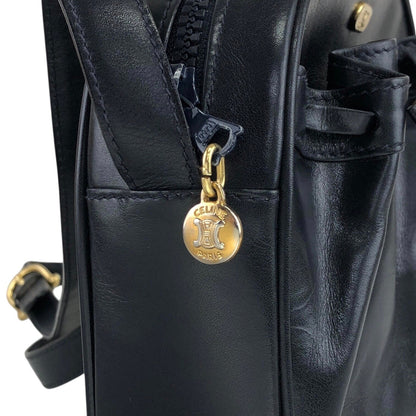 CELINE Logo Tassel Shoulder bag Navy Vintage fcpzrv