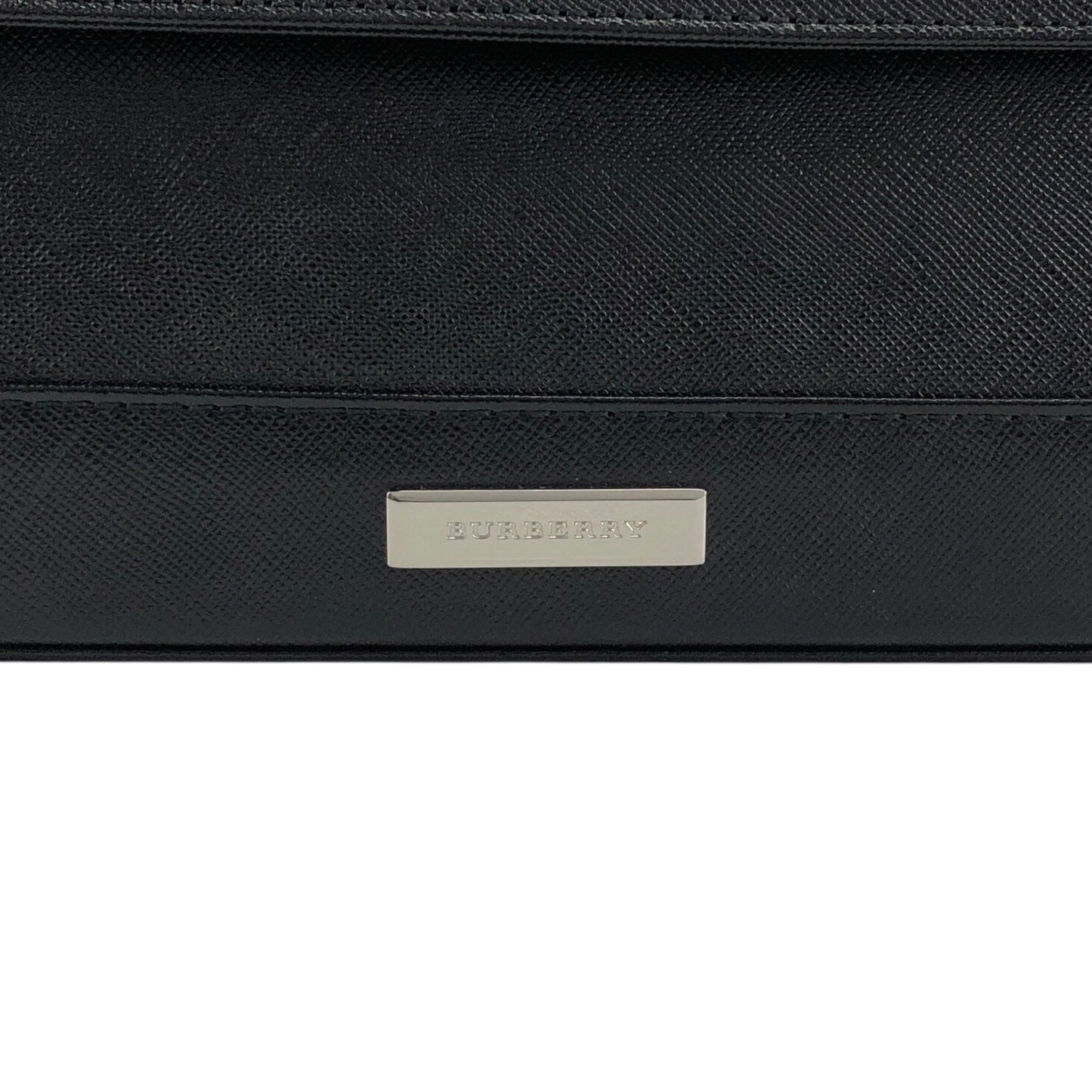 BURBERRY Logo Handbag Black Vintage gw5ren