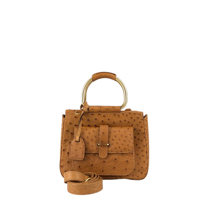 GUCCI Metal Handle Two-way Handbag Shoulder bag Brown Vintage suvydz