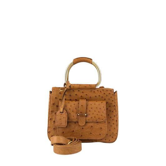 GUCCI Metal Handle Two-way Handbag Shoulder bag Brown Vintage suvydz