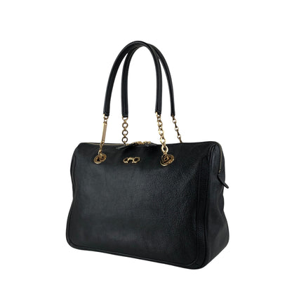 Salvatore Ferragamo Gancini Handbag Black Vintage vbxnke