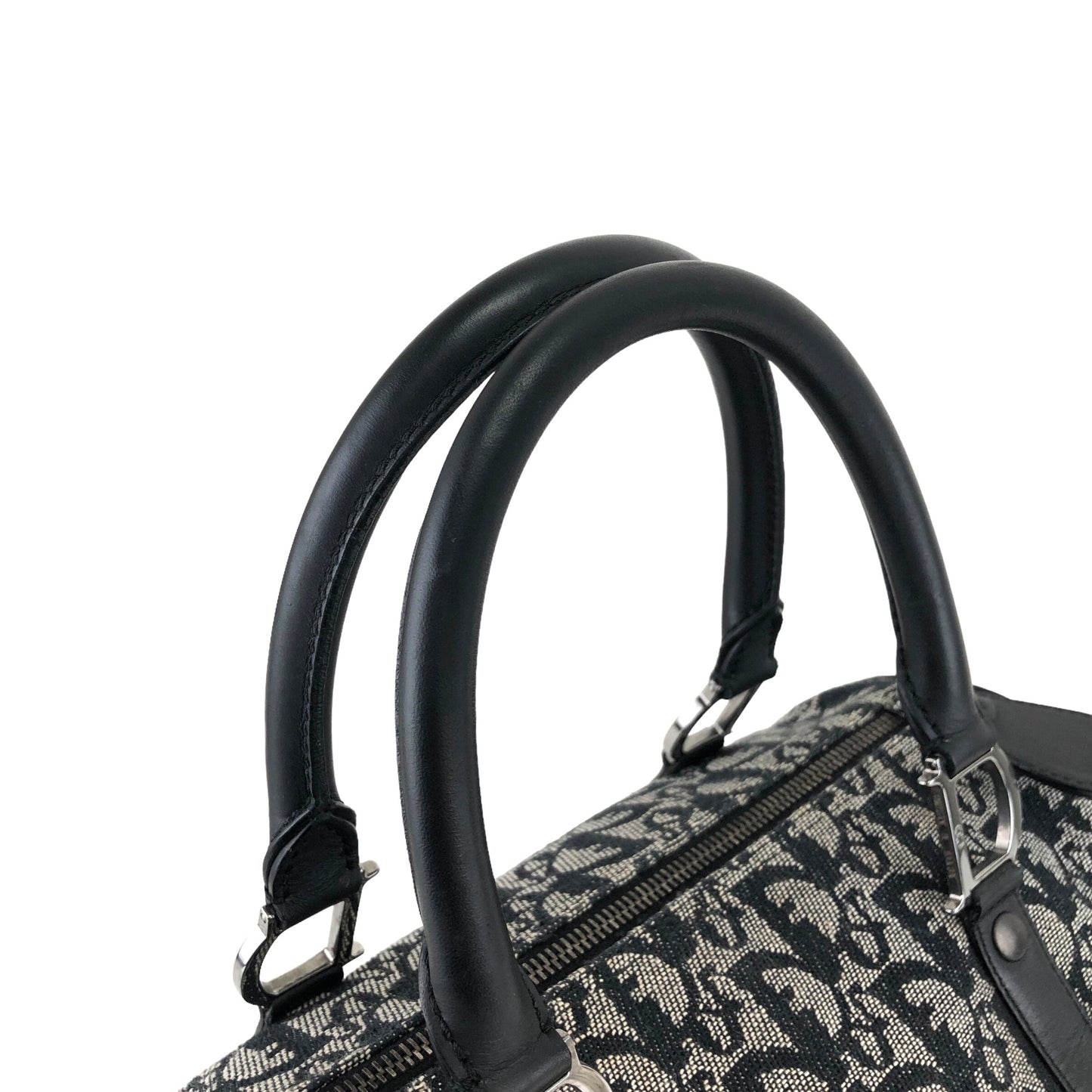 Dior Trotter Padlock Small Boston bag Handbag Black zdsey7