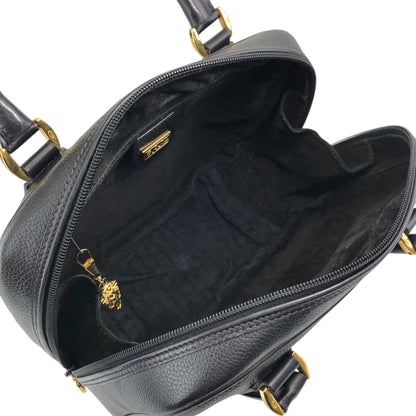 GUCCI Logo Embossed Handbag Black Vintage anpyxi