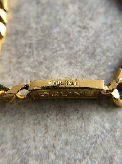 CELINE Logo Bracelet Gold Vintage yaarkp
