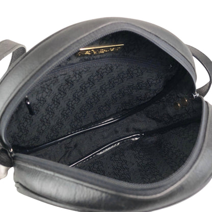Yves Saint Laurent YSL Logo Stitch Shoulder bag Black Vintage n8ts56