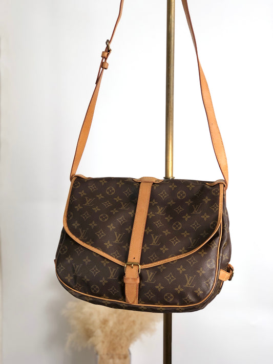 LOUIS VUITTON Monogram Shoulder bag Brown Vintage jer2hr