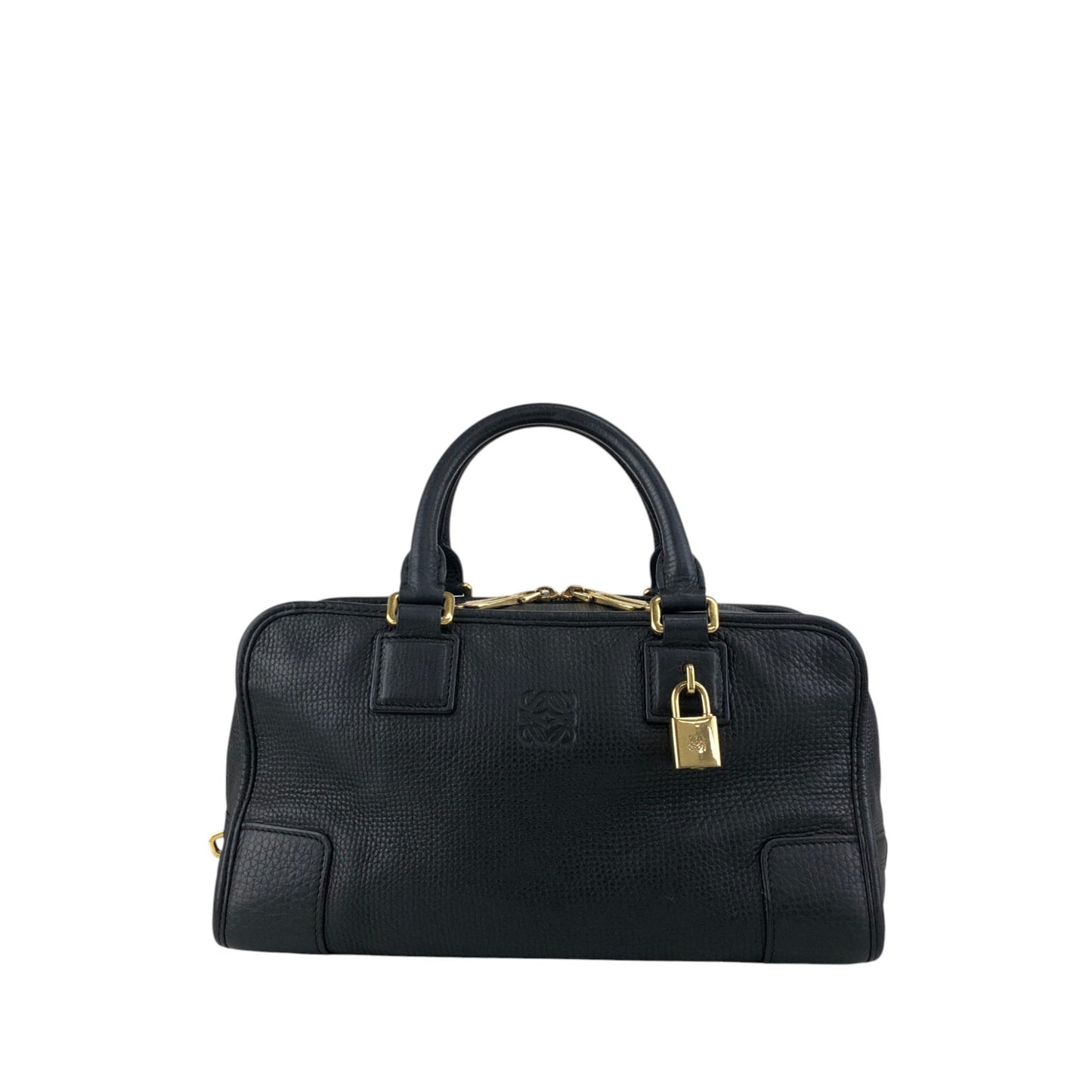 LOEWE Amazona28 Anagram Handbag Boston bag Black Vintage n43dbr