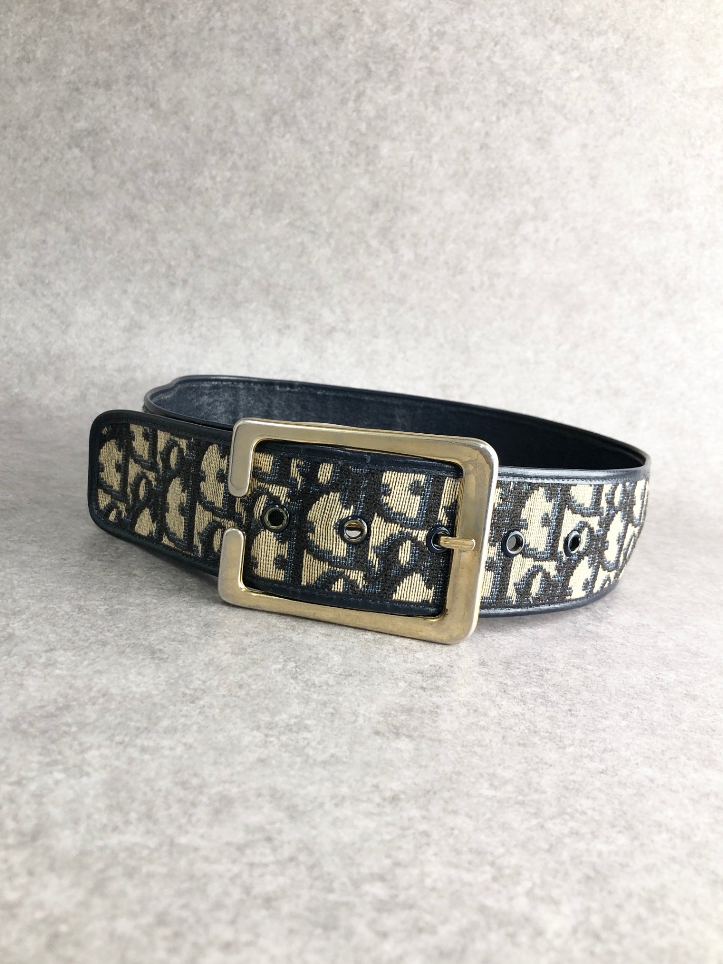 Christian Dior Trotter Belt Navy Vintage 5vwxfp