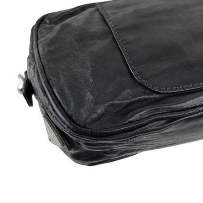 PRADA Buckle Shoulder bag Black Vintage cdnxfz