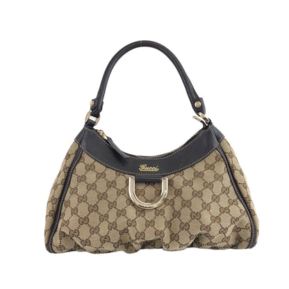 GUCCI GG Canvas Abbey Shoulder bag Beige Vintage eag4sn