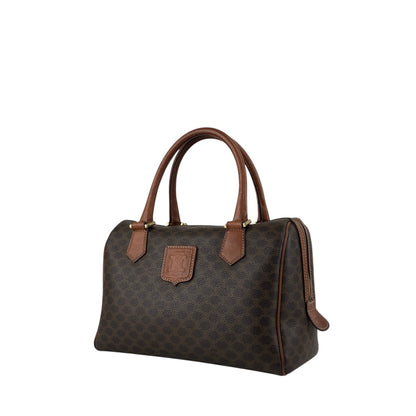 CELINE Macadam Blason Handbag Boston bag Brown Vintage u6p2h4