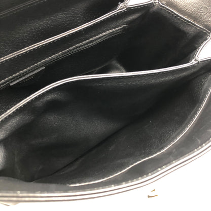 CELINE Turn Lock Handbag Black Vintage j4gitj