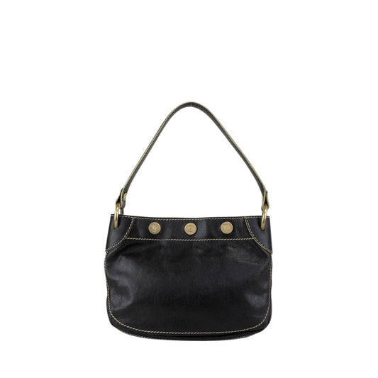 CELINE Blason Shoulder bag Hobobag Brown Vintage 4ykatc