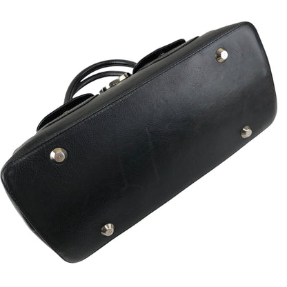 Christian Dior Logo Handbag Black Vintage ntaxds