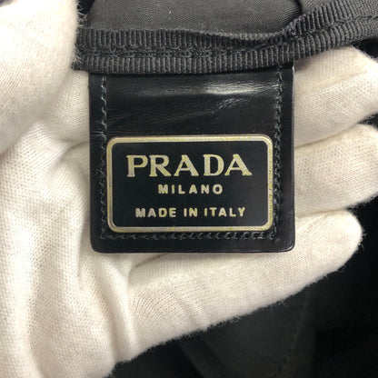 PRADA Tessuto Triangle Logo Boston bag Black Vintage ukxscf
