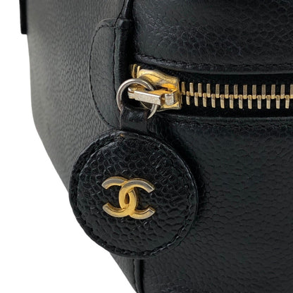 CHANEL Coco Mark Handbag Vanity bag Black Vintage 2gh32d