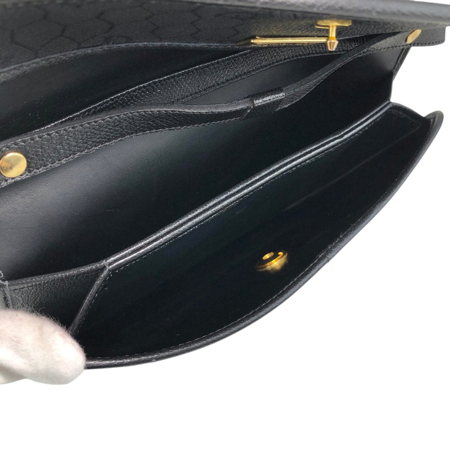 Christian Dior Logo Shoulder bag Black Vintage sghab4