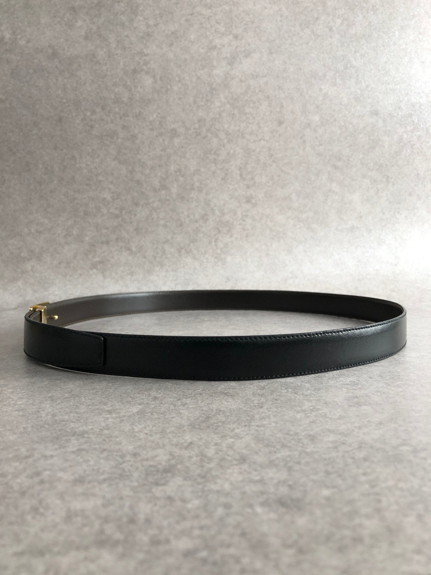 CELINE Triomphe Belt Brown×Black Vintage ppnd4r
