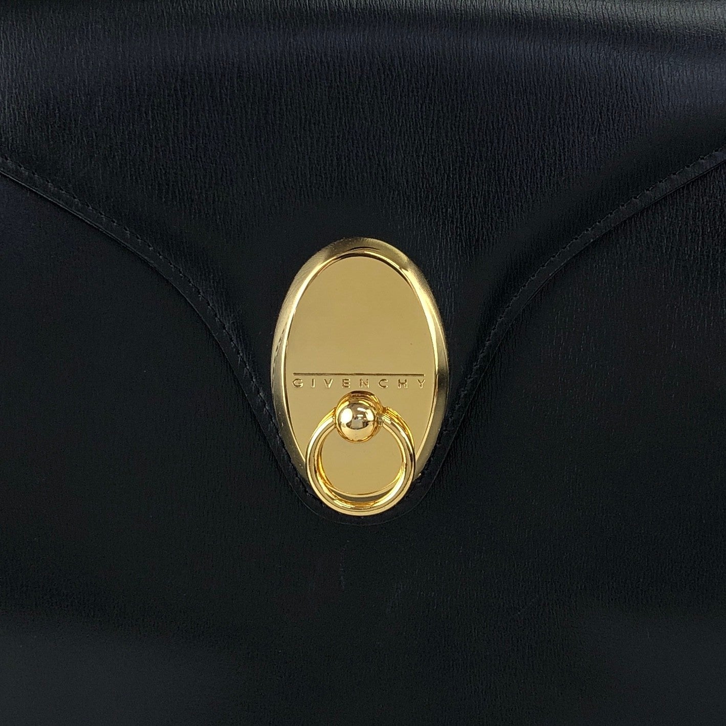 GIVENCHY Top Handle Handbag Black Vintage 8gf8y4