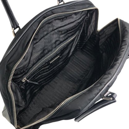 PRADA 三角形標誌小號波士頓包手提包黑色復古 djrwbv