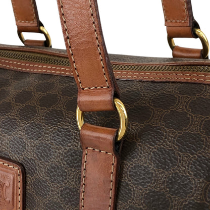 CELINE Macadam Blason Handbag Brown Vintage 4iwnzj