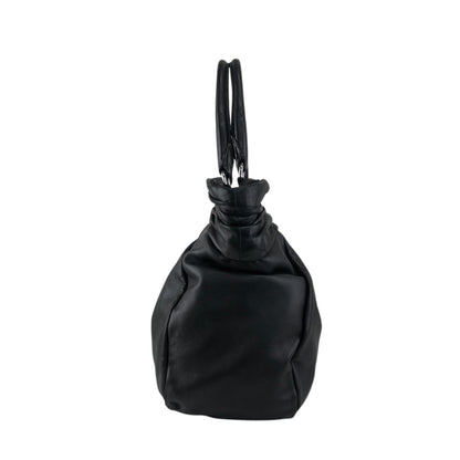 PRADA Logo Handbag Black Vintage bkzmzt