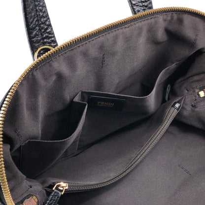 FENDI Two-way Handbag Shoulder bag Black 8BL114-HXF Vintage 66eazz