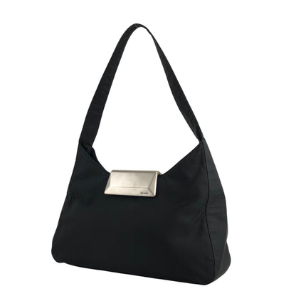 PRADA Logo Shoulder bag Black Vintage cdpuma