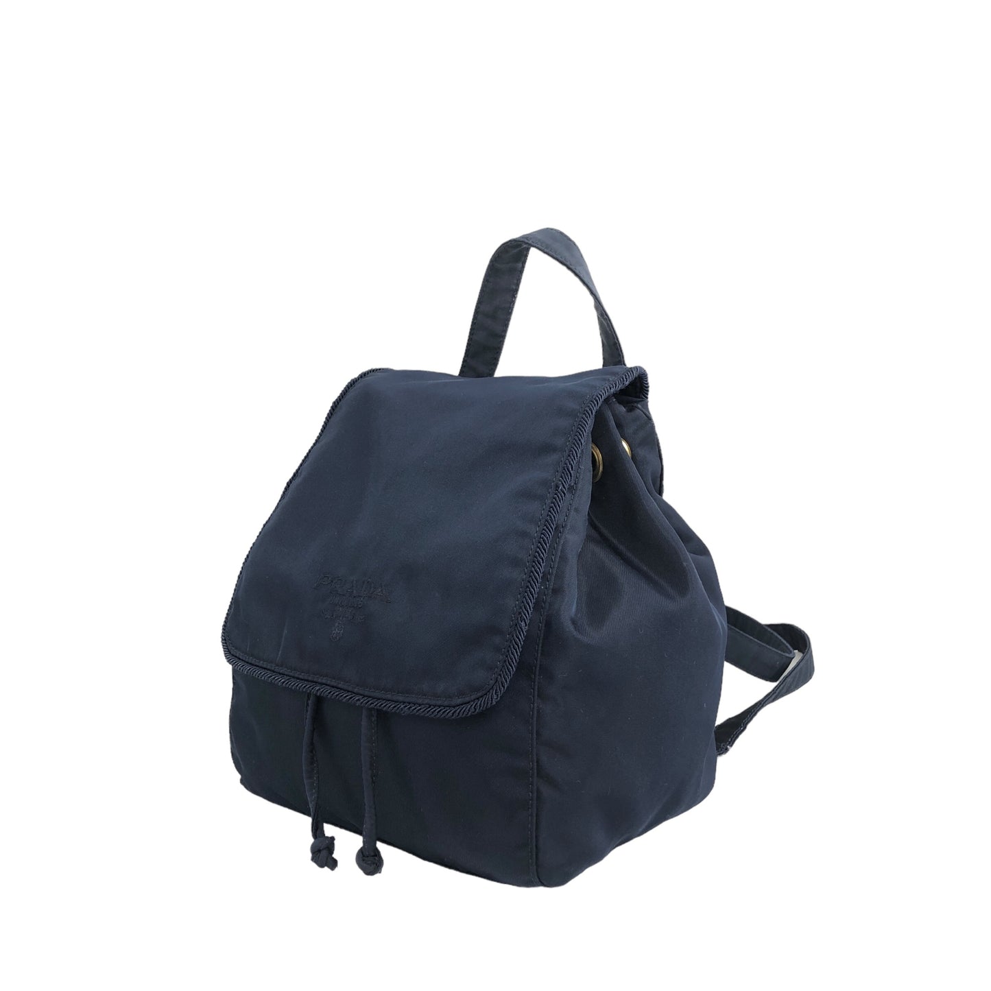 PRADA Logo Backpack Navy Vintage cd8bkb