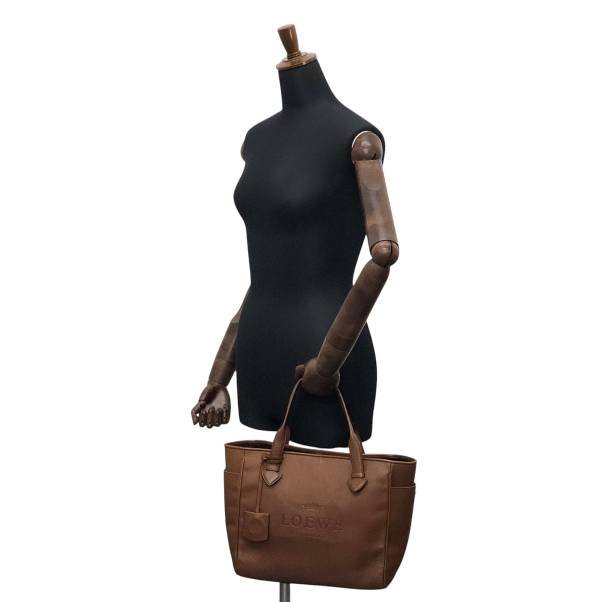 LOEWE Logo Embossed Totebag Brown Vintage 8s4u5v