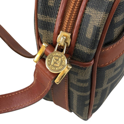 FENDI Zucca Logo Shoulder bag Brown Vintage ycr64x