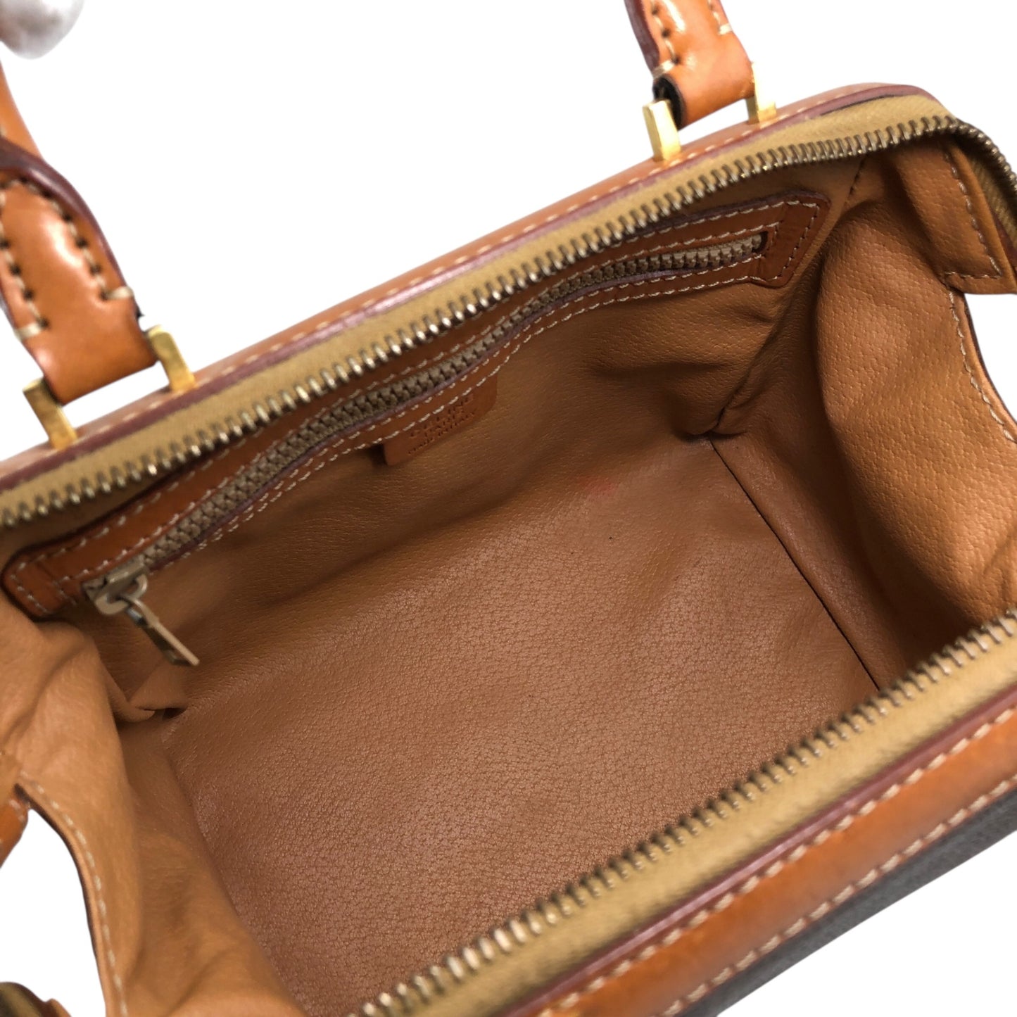 CELINE Macadam Two-way Small Boston bag Shoulder bag Brown Vintage 2dn4ih