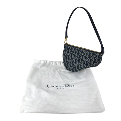 Christian Dior Trotter Handbag Shoulder bag Navy Vintage gicr78