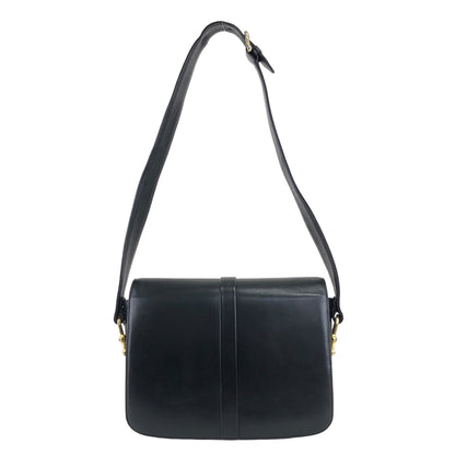CELINE Horse Carriage Shoulder bag Black Vintage tinnie
