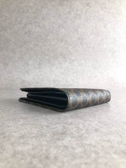 CELINE Macadam Folded Wallet Black Vintage khb5t3