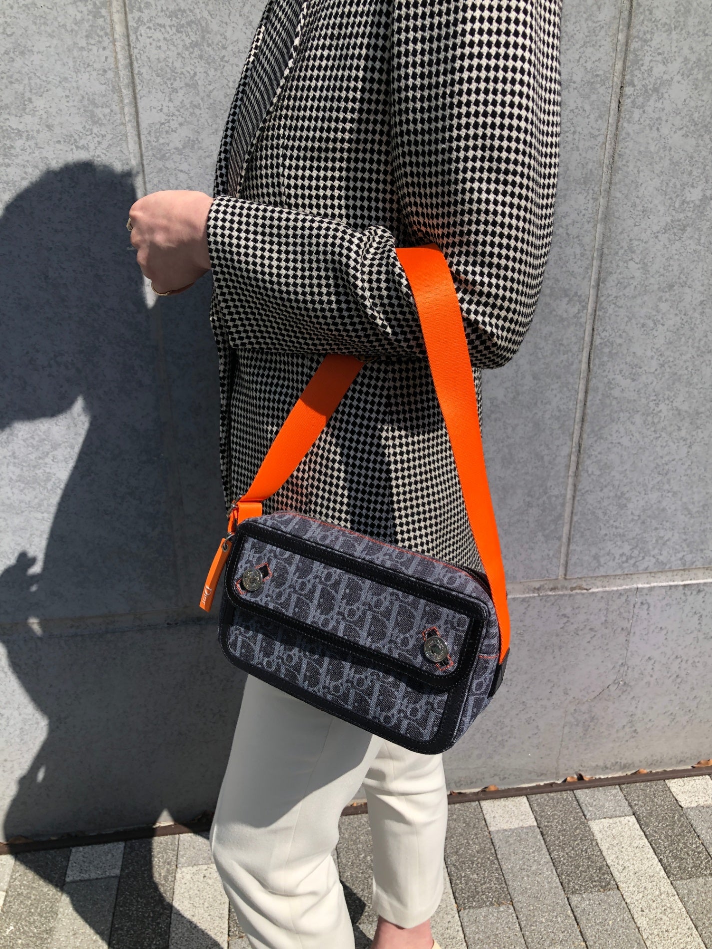 Christian Dior Trotter Flap Shoulder bag Indigo Vintage jb5tcy