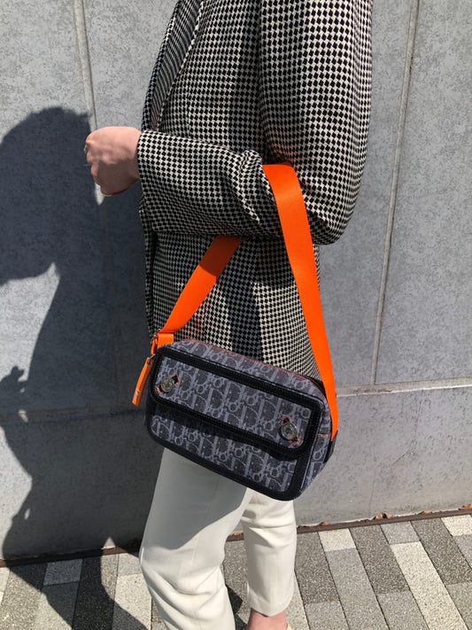 Christian Dior Trotter Flap Shoulder bag Indigo Vintage jb5tcy