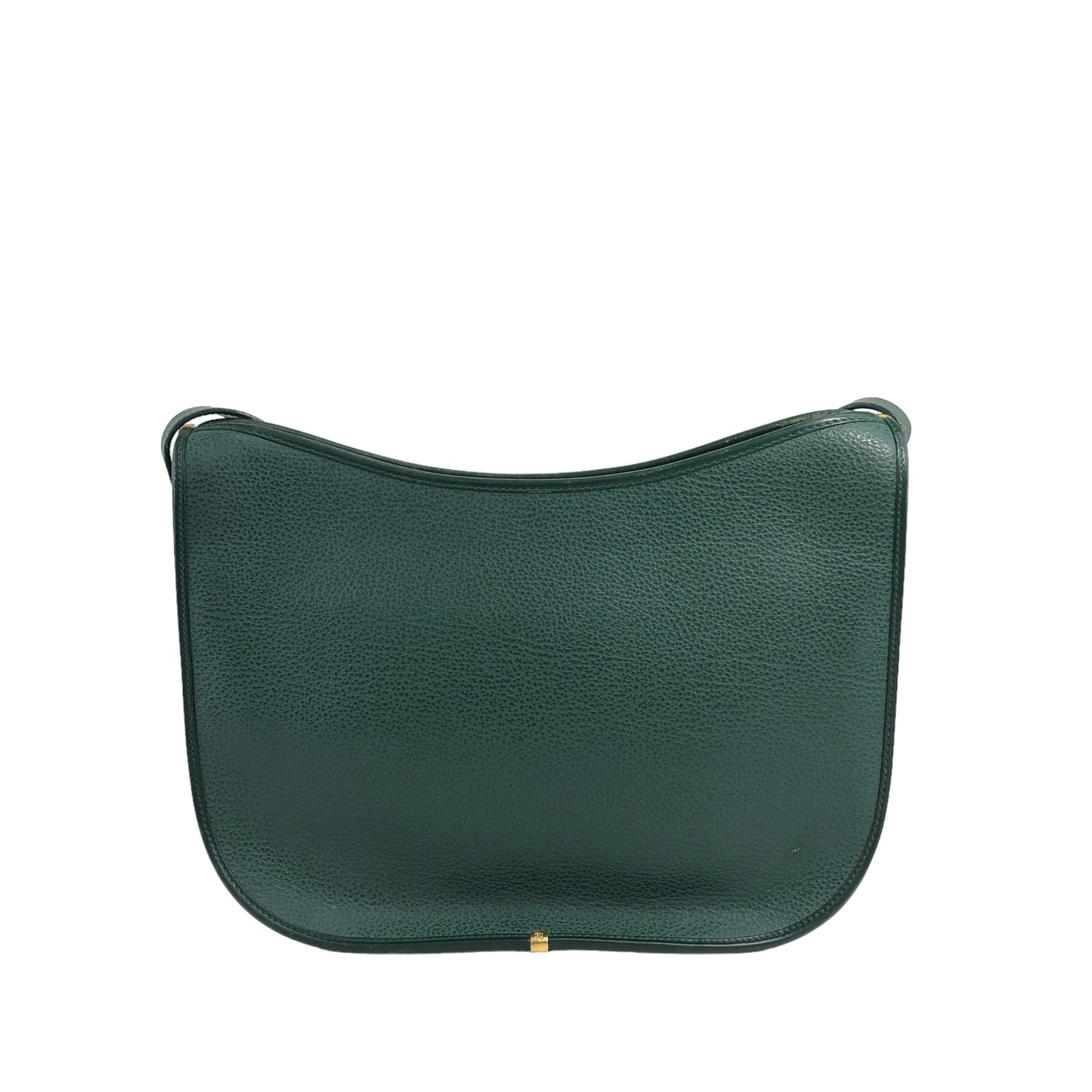 GUCCI Logo Embossed Shoulder bag Green Vintage 2i4yzf