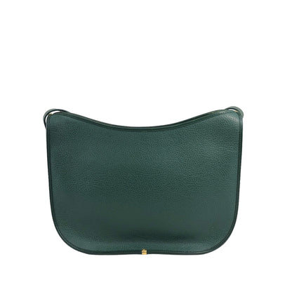 GUCCI Logo Embossed Shoulder bag Green Vintage 2i4yzf