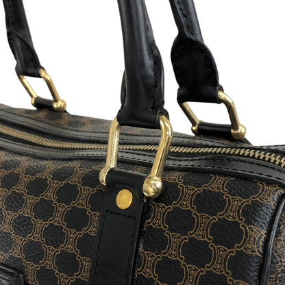 CELINE Macadam Blason Two-way Small Boston bag Shoulder bag Black Vintage anvhd8
