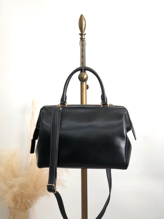 CELINE Two-way Small Boston bag Shoulder bag Black Vintage mh45yy
