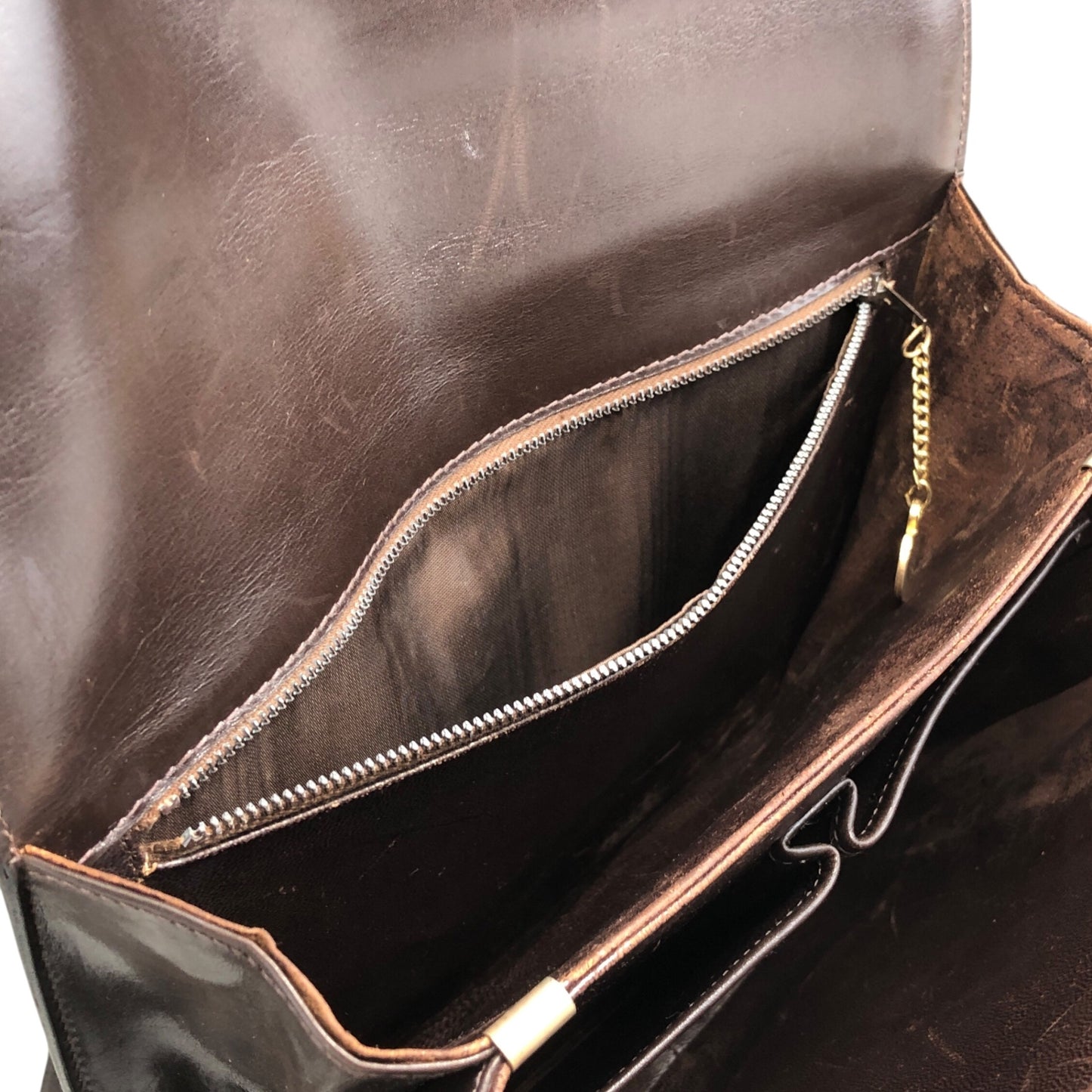 CELINE Horse Carriage Shoulder bag Brown Vintage 8kncfy
