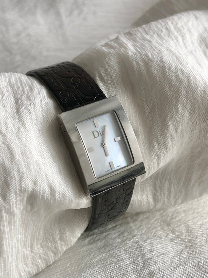 Christian Dior Trotter Quartz Watch Black Vintage pnj63r