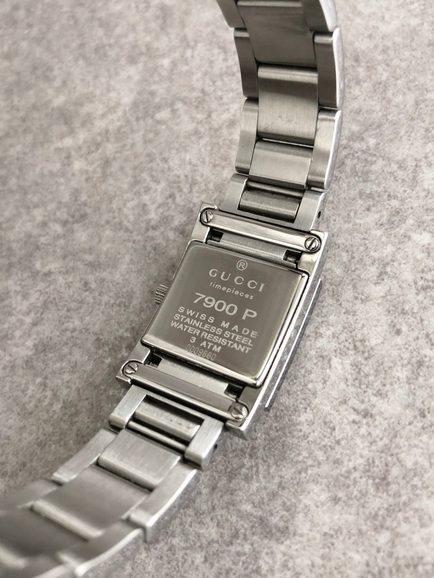 GUCCI Logo Quartz Watch Silver 7900P Vintage 4dstrr