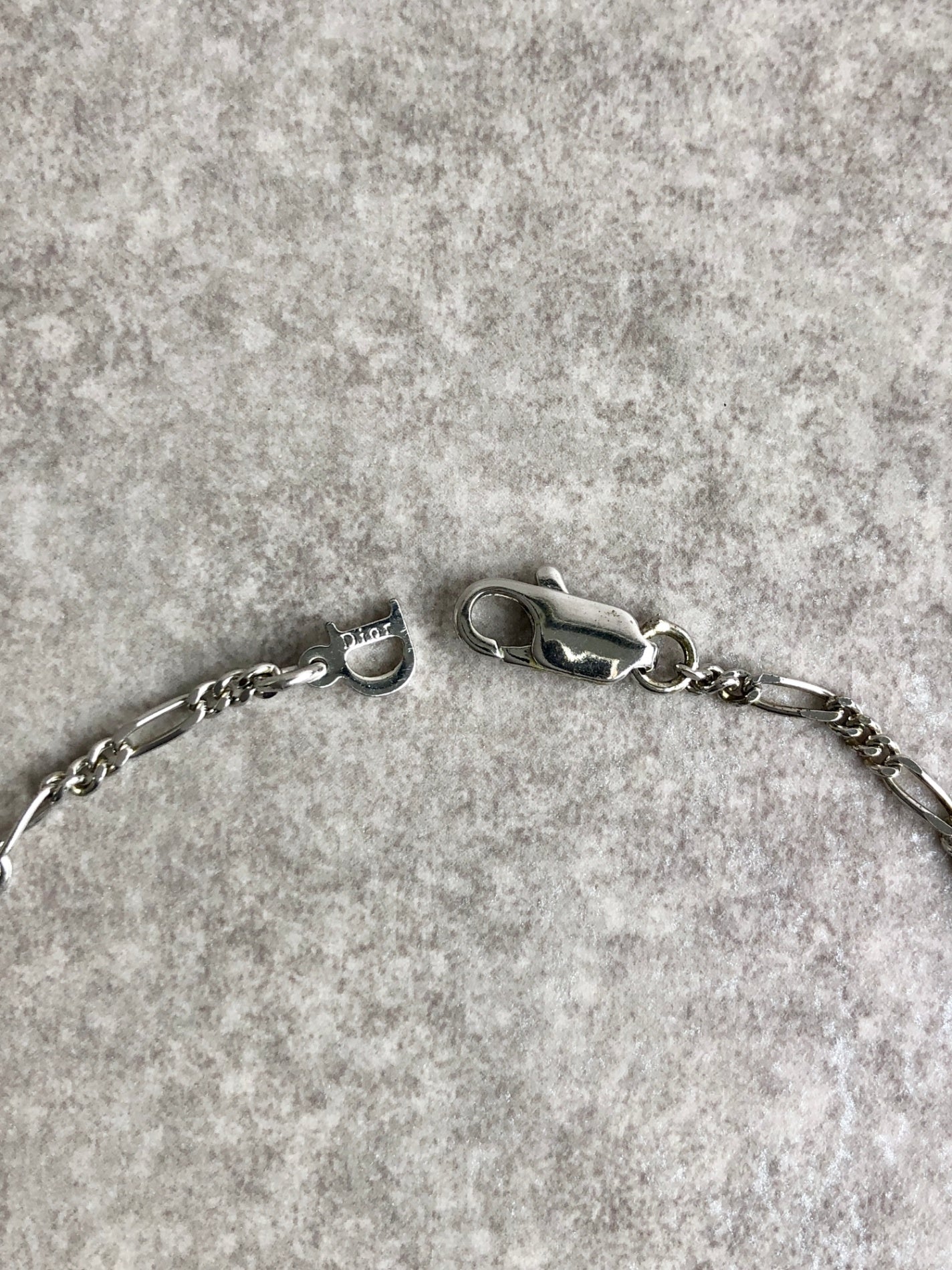 Christian Dior Logo Motif Bracelet Silver Vintage myhyij