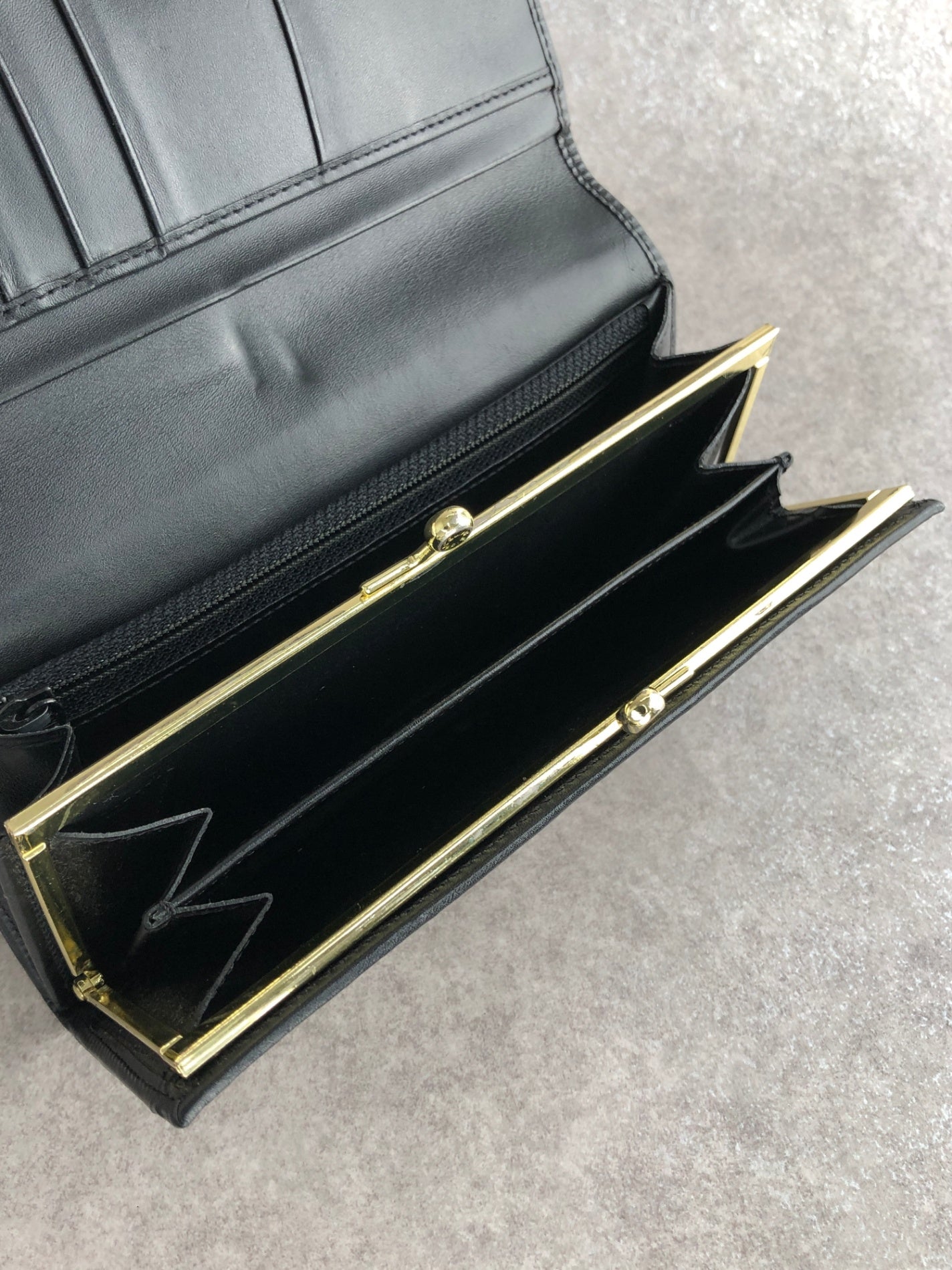 CELINE Macadam Blason Long Wallet Black Vintage d3z87w