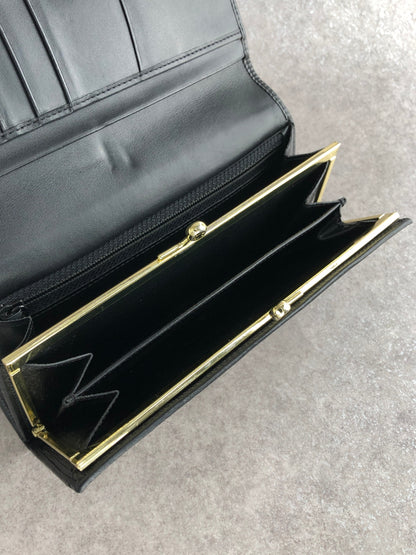 CELINE Macadam Blason Long Wallet Black Vintage d3z87w