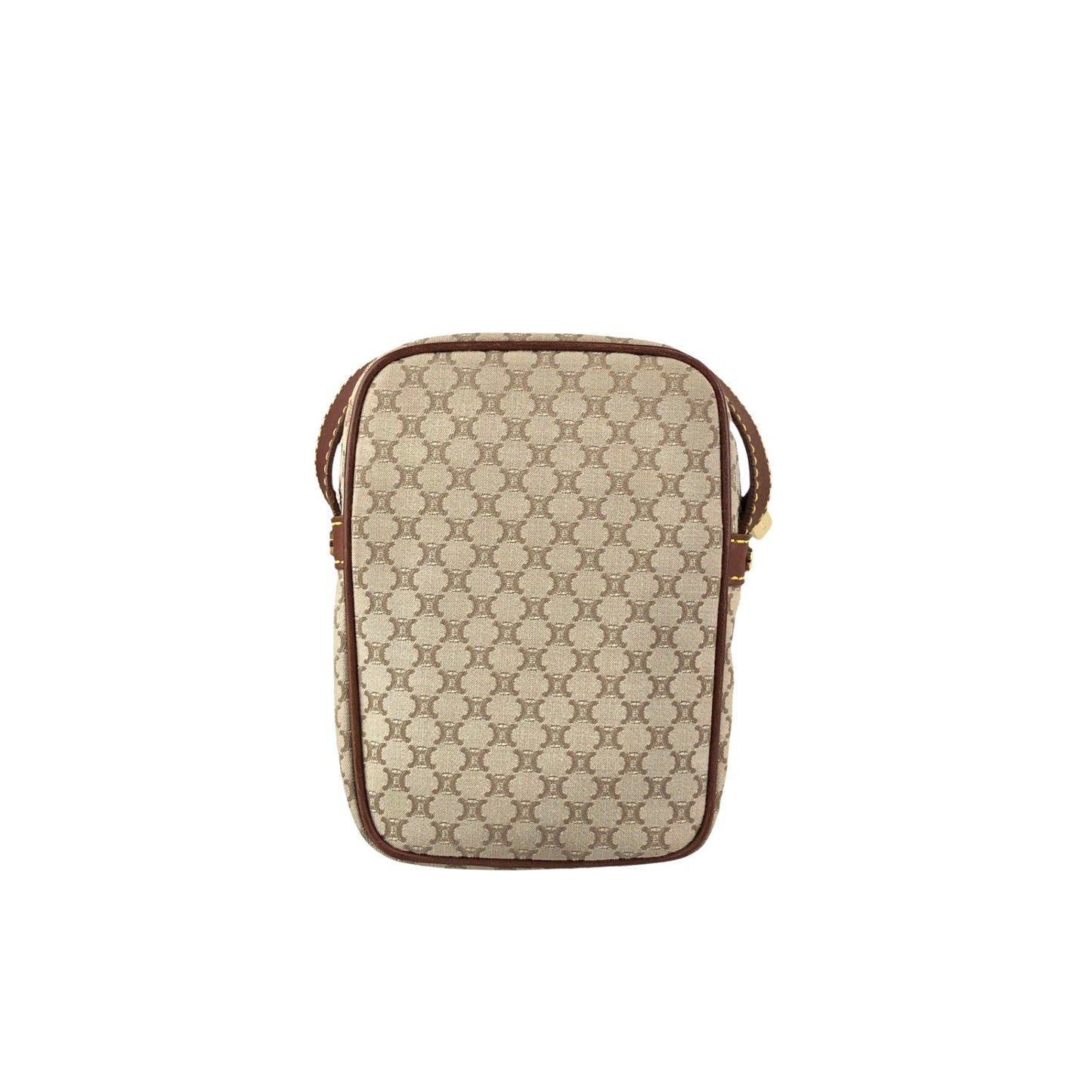 CELINE Blason Small Shoulder bag Beige Vintage yn4w5e